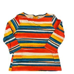 Ruby Rd. Vibrant Striped Long Sleeve Tee